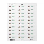 Étiquette Design Abstrait des arbres de Noël (Feuille entière)