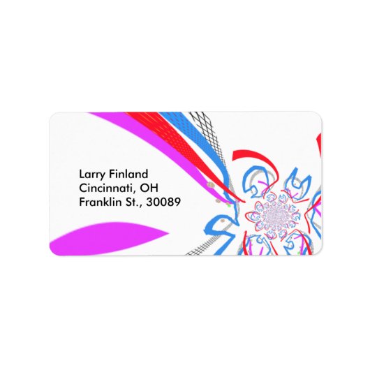 Étiquette design avec style art moderne (Devant)
