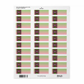 Étiquette Design celtique dans Green Pastel (Feuille entière)