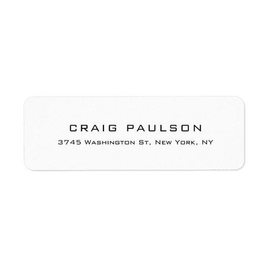 Étiquette Design classique simple minimaliste élégant (Devant)