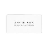 Étiquette Design créatif moderne Modèle blanc tendance (Devant)