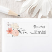 Étiquette Design d'aquarelle rose et bleu (En situation)