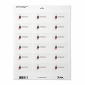 Étiquette Design de café féminin moderne avec des cœurs (Feuille entière)
