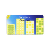 Étiquette Design de gratte-ciel (Devant)