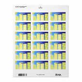 Étiquette Design de gratte-ciel (Feuille entière)