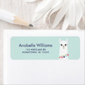 Étiquette Design de Llama mignonne (En situation)