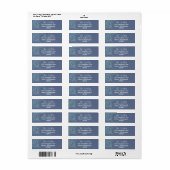 Étiquette Design élégant de flocon de neige en bleu (Feuille entière)
