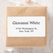 Étiquette Design élégant Noir & Blanc Plaine Élégant Moderne (En situation)