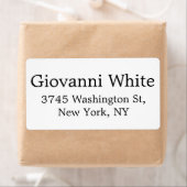 Étiquette Design élégant Noir & Blanc Plaine Élégant Moderne (En situation)