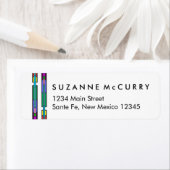 Étiquette Design en verre coloré (En situation)