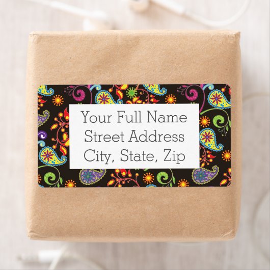 Étiquette Design floral lunaire (En situation)