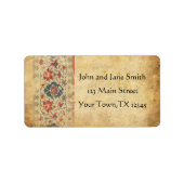 Étiquette Design floral médiéval (Devant)