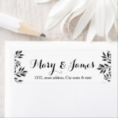 Étiquette Design mariage élégant feuille de branche d'arbre (En situation)