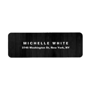 Étiquette Design minimaliste moderne élégant en bois gris cl