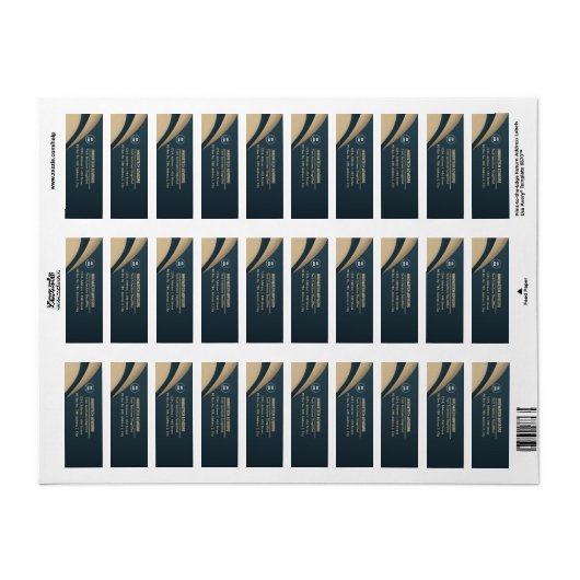 Étiquette Design moderne (Feuille entière)