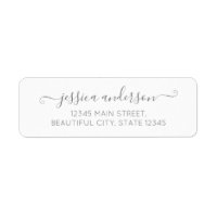 Design Moderne Calligraphie Chic Script gris argen
