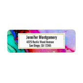 Étiquette Design moderne en marbre Abstrait (Devant)