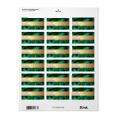 Étiquette Design moderne, Feuilles Tropical Palm, Rose (Feuille entière)