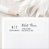 Étiquette Design moderne noir blanc, affaires professionnell (En situation)