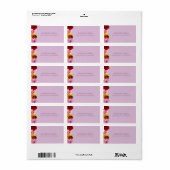 Étiquette Design Moderne Rose Chic Fleurs d'Art Floral (Feuille entière)