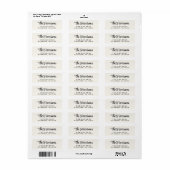 Étiquette Design moderne Script Cream Adresse de retour (Feuille entière)