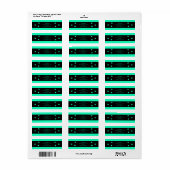 Étiquette Design moderne turquoise (Feuille entière)