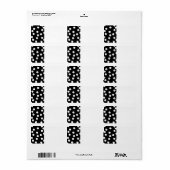 Étiquette Design noir et blanc. (Feuille entière)