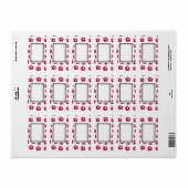 Étiquette Design rose (Feuille entière)