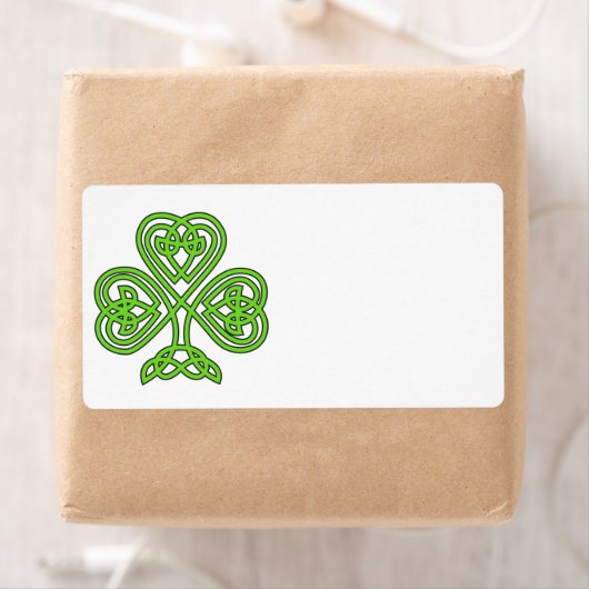 Étiquette Design Shamrock celtique (En situation)