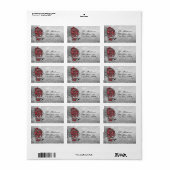 Étiquette Design tatouage crâne sucre Illustration mexicaine (Feuille entière)