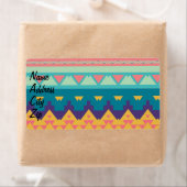 Étiquette Design tribal pastel (En situation)