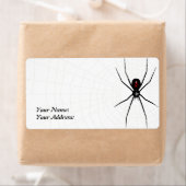 Étiquette Design Widow noir (En situation)