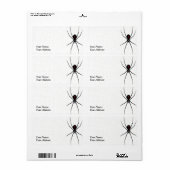 Étiquette Design Widow noir (Feuille entière)