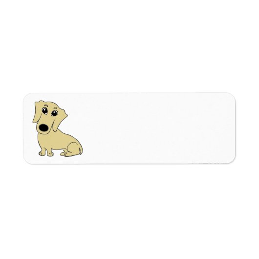Étiquette dessin animé de dachshund whead (Devant)
