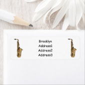 Étiquette dessin animé saxophone (En situation)