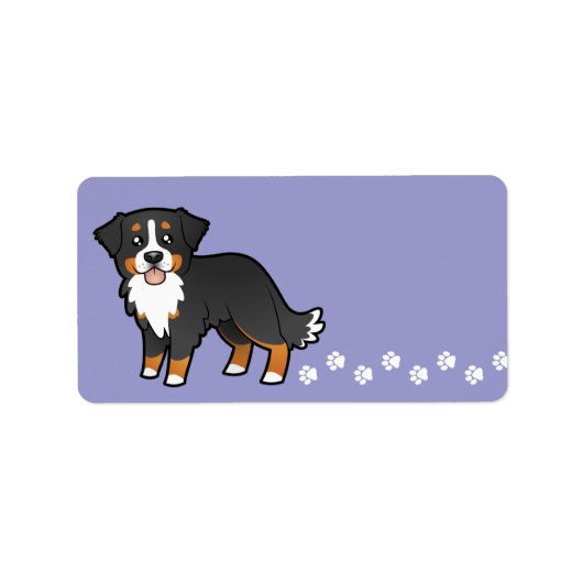 Étiquette Dessin Bernese Mountain Dog (Devant)