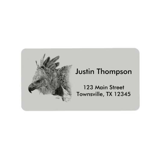 Étiquette Dessin d'aigle (Devant)