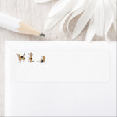 Étiquette dessin de coonhound treeing walker 2 (En situation)