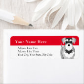 Étiquette Dessin de dessin miniature Schnauzer Cute (En situation)