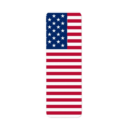 Étiquette Dessin de fierté de drapeau américain USA (Devant)