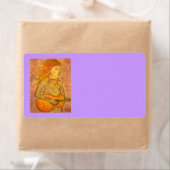 Étiquette dessin de guitare acoustique (En situation)