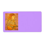 Étiquette dessin de guitare acoustique (Devant)