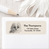 Étiquette Dessin de la grande corne (En situation)