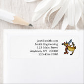 Étiquette Dessin de Moose Dancing | choisir la couleur arriè (En situation)