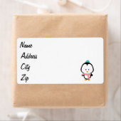 Étiquette Dessin de pingouin mou (En situation)