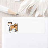 Étiquette dessin de shiba inu (En situation)