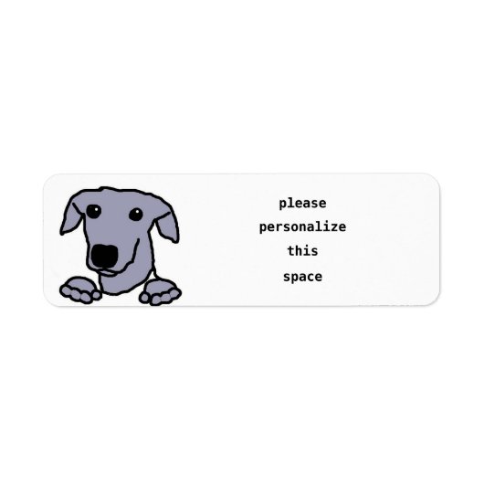 Étiquette dessin humoristique blanc (Devant)