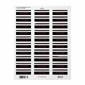 Étiquette dessinez votre propre mme feminine striped (Feuille entière)