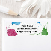 Étiquette Dessins de peinture colorés (En situation)