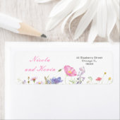 Étiquette Dessous de verre floral fleur sauvage Spring (En situation)